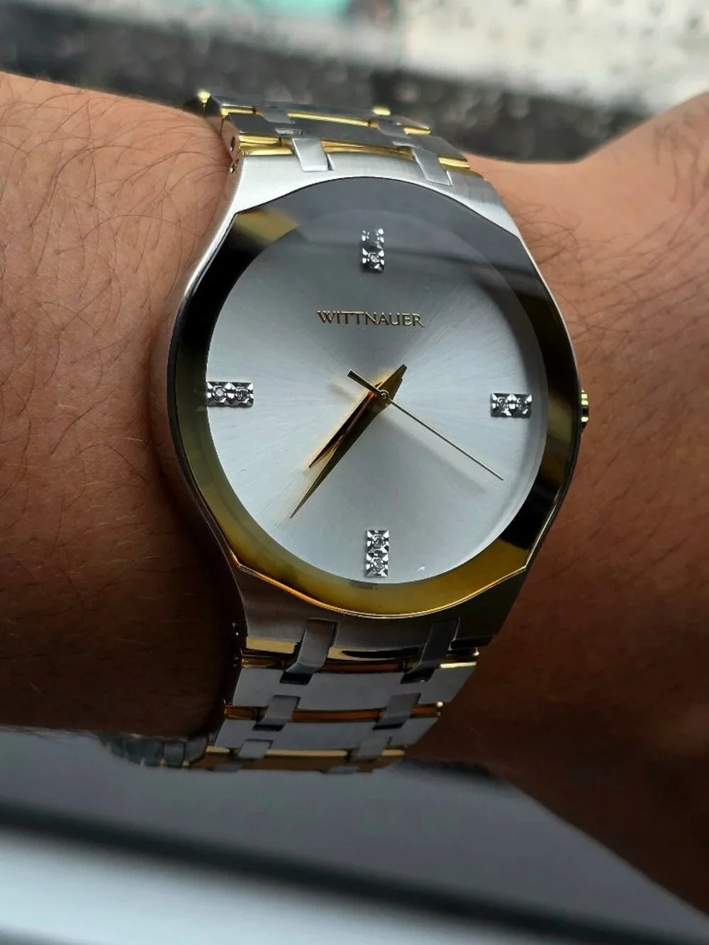 Wittnauer Men's, Diamonds, Sapphire, $795 MSRP, 44mm, WN3086 Laureate Collection